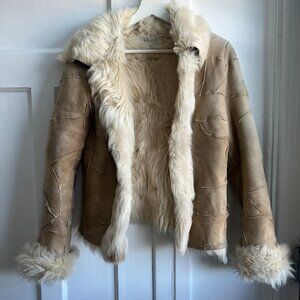 Restir Shearling Mouton Beige Cream Jacket Japanese Brand